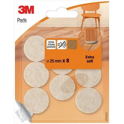 Protège-sol en feutre Scotch 3M - 8 pièces - Beige - Rond - Modèle SP84A21 - Publicité Protège-sol en feutre Scotch 3M - 8 pièces - Beige - Rond - Modèle SP84A21 - Publicité