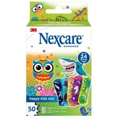 Bandages Mix Happy Kids de 3M Nexcare - Bandages - Publicité Bandages Mix Happy Kids de 3M Nexcare - Bandages - Publicité