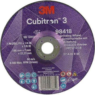 Disque abrasif Cubitron 3M P36+ – 180mm, 22.23mm trou - Publicité Disque abrasif Cubitron 3M P36+ – 180mm, 22.23mm trou - Publicité
