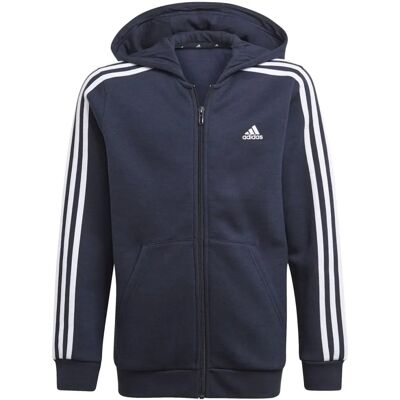 adidas Kinder Essentials 3-Streifen Kapuzenjacke - Dunkelblau adidas Kinder Essentials 3-Streifen Kapuzenjacke - Dunkelblau
