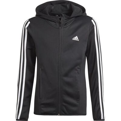adidas Dziecięca Bluza 3 Paski - Z Kapturem, Czarna - Trening & Siłownia adidas Dziecięca Bluza 3 Paski - Z Kapturem, Czarna - Trening & Siłownia