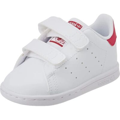 Adidas Stan Smith Cloud White/Cloud White/Bold Pink Barn Adidas Stan Smith Cloud White/Cloud White/Bold Pink Barn