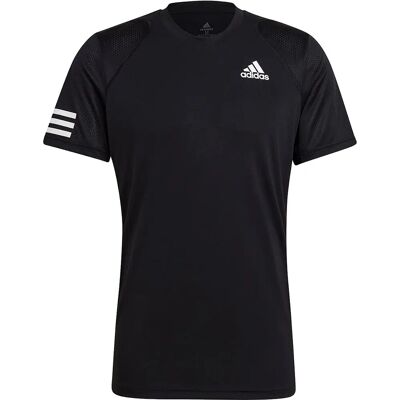 adidas Club 3 Stripe T-paita - Musta/Valkoinen - T-paita adidas Club 3 Stripe T-paita - Musta/Valkoinen - T-paita