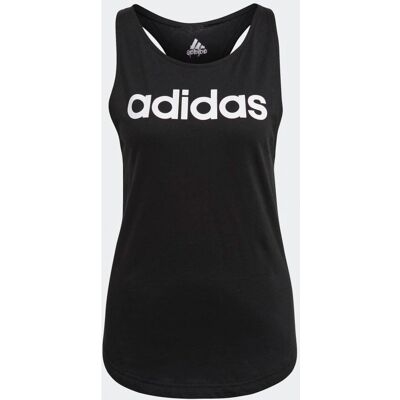 adidas Damen Schwarzes Tanktop - Lockeres Logo Fitnessweste adidas Damen Schwarzes Tanktop - Lockeres Logo Fitnessweste