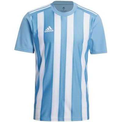 Adidas - Striped 21 GN5845 - Biały/Niebieski - Koszulka piłkarska Adidas - Striped 21 GN5845 - Biały/Niebieski - Koszulka piłkarska