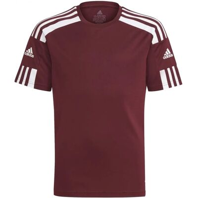 Maillot de football Adidas Squadra 21 Granate pour enfants - Publicité Maillot de football Adidas Squadra 21 Granate pour enfants - Publicité