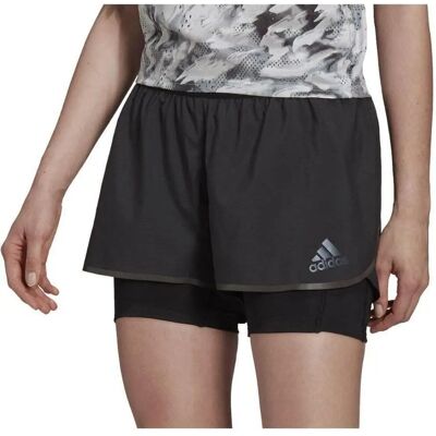 Adidas Damen Adizero Zwei-in-Eins Shorts - Schwarz - Sportbekleidung Adidas Damen Adizero Zwei-in-Eins Shorts - Schwarz - Sportbekleidung