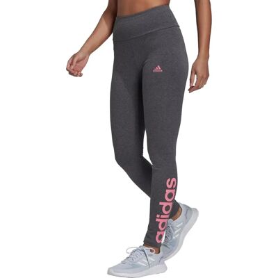 Legginsy damskie Adidas Linear - Ciemnoszare/Różowy odcień XS - Legginsy Legginsy damskie Adidas Linear - Ciemnoszare/Różowy odcień XS - Legginsy