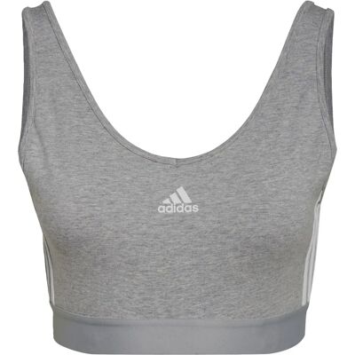 adidas Grey Crop Top with Removable Pads - Crop Top adidas Grey Crop Top with Removable Pads - Crop Top