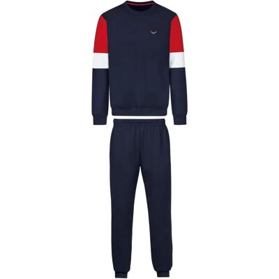 TRIGEMA Klassischer Jogginganzug 4XL Blau - Freizeitanzug TRIGEMA Klassischer Jogginganzug 4XL Blau - Freizeitanzug