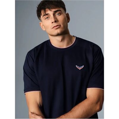 TRIGEMA Herren Piqué Basic T-Shirt in Marineblau TRIGEMA Herren Piqué Basic T-Shirt in Marineblau
