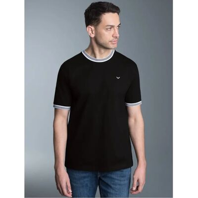 TRIGEMA - TRIGEMA T-Shirt in Piqué-Qualität - Schwarz - T-Shirt TRIGEMA - TRIGEMA T-Shirt in Piqué-Qualität - Schwarz - T-Shirt