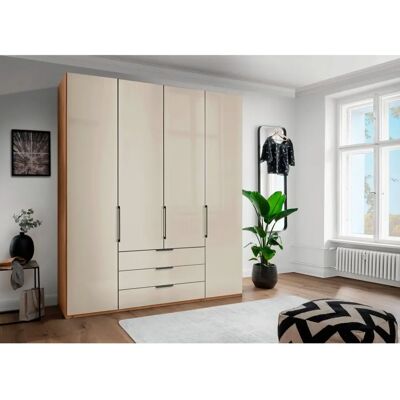 WIEMANN Monaco Kleiderschrank - 4 Türen, 4 Einlegeböden, 3 Schubladen, Metallgriffe WIEMANN Monaco Kleiderschrank - 4 Türen, 4 Einlegeböden, 3 Schubladen, Metallgriffe