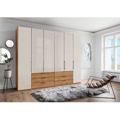 WIEMANN Monaco Drehtürenschrank - Braun (bianco, eiche, nachbildung, glas champagner) - Schrank WIEMANN Monaco Drehtürenschrank - Braun (bianco, eiche, nachbildung, glas champagner) - Schrank