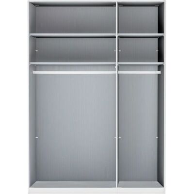 WIEMANN Monaco Kleiderschrank - Mattglas-Türen, Verstellbare Einlegeböden, Metallgriffe WIEMANN Monaco Kleiderschrank - Mattglas-Türen, Verstellbare Einlegeböden, Metallgriffe