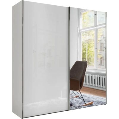WIEMANN Monaco Kleiderschrank - Weiß, Glasfront, 2 Türen - Kleiderschrank WIEMANN Monaco Kleiderschrank - Weiß, Glasfront, 2 Türen - Kleiderschrank