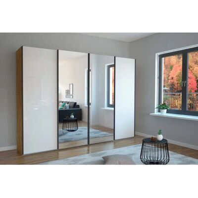 WIEMANN Monaco Kleiderschrank - Weiß, 4 Schiebetüren, 217cm hoch WIEMANN Monaco Kleiderschrank - Weiß, 4 Schiebetüren, 217cm hoch