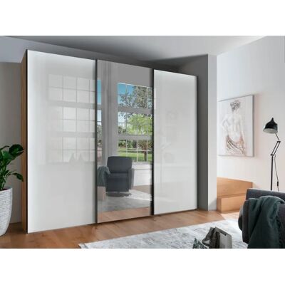 WIEMANN Monaco Kleiderschrank - weiß, Glas, Spiegel WIEMANN Monaco Kleiderschrank - weiß, Glas, Spiegel