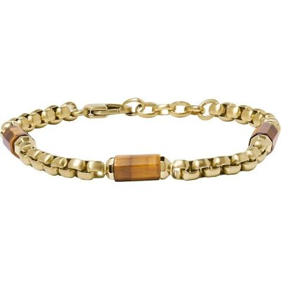 FOSSIL All Stacked Up Brown Stainless Steel Bracelet - Bracelet FOSSIL All Stacked Up Brown Stainless Steel Bracelet - Bracelet