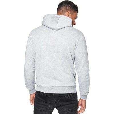 Herensweatshirt grijze hoodie met print van voor - RUSTY NEAL Herensweatshirt grijze hoodie met print van voor - RUSTY NEAL