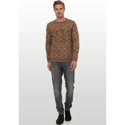 RUSTY NEAL Gr. S Braun Casual Pullover - Pullover RUSTY NEAL Gr. S Braun Casual Pullover - Pullover