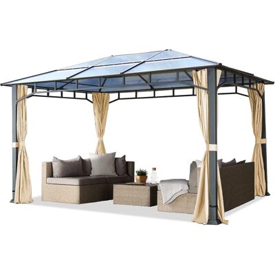 Toolport Champagne Garden Gazebo 3x4m Waterproof - Garden Gazebo Toolport Champagne Garden Gazebo 3x4m Waterproof - Garden Gazebo
