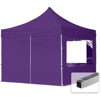 TOOLPORT 3x3 Pop Up Gazebo Purple - Lightweight Aluminium Frame TOOLPORT 3x3 Pop Up Gazebo Purple - Lightweight Aluminium Frame
