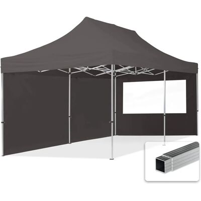 Toolport 3x6 Pavillon dunkelgrau - Leichtes Aluminium, Abnehmbare Seitenwände Toolport 3x6 Pavillon dunkelgrau - Leichtes Aluminium, Abnehmbare Seitenwände