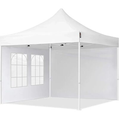 Toolport 3x3m White Steel Pop Up Gazebo with Sidewalls Toolport 3x3m White Steel Pop Up Gazebo with Sidewalls