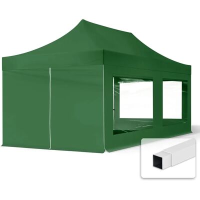 Pabellón Plegable TOOLPORT 3x6m Verde Oscuro - Resistente a la Intemperie Pabellón Plegable TOOLPORT 3x6m Verde Oscuro - Resistente a la Intemperie