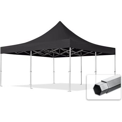Toolport 5x5m PVC 850 Pop Up Gazebo PROFESSIONAL Aluminium 50 mm - Vlamvertragend - Zwart Toolport 5x5m PVC 850 Pop Up Gazebo PROFESSIONAL Aluminium 50 mm - Vlamvertragend - Zwart