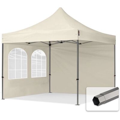 Toolport 3x3m PES 750 Pop Up Gazebo PREMIUM Steel 40 mm - Waterproof, Cream Toolport 3x3m PES 750 Pop Up Gazebo PREMIUM Steel 40 mm - Waterproof, Cream