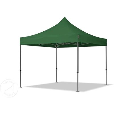 TOOLPORT 3x3m Pop Up Gazebo PREMIUM Steel 40 mm - dark green TOOLPORT 3x3m Pop Up Gazebo PREMIUM Steel 40 mm - dark green