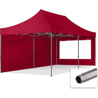 Toolport 3x6m PES 750 Pop Up Broløs - Rød, Vanntett Toolport 3x6m PES 750 Pop Up Broløs - Rød, Vanntett