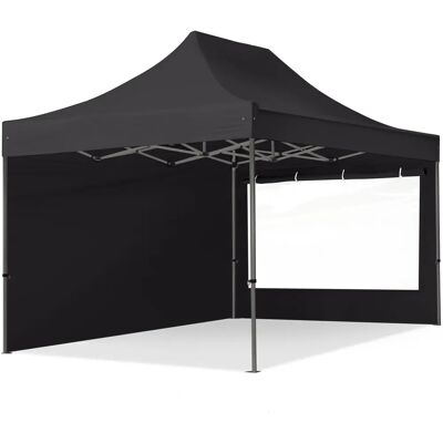 TOOLPORT 3x4,5m Pop Up Paviljong PREMIUM Stål 40 mm - Svart TOOLPORT 3x4,5m Pop Up Paviljong PREMIUM Stål 40 mm - Svart