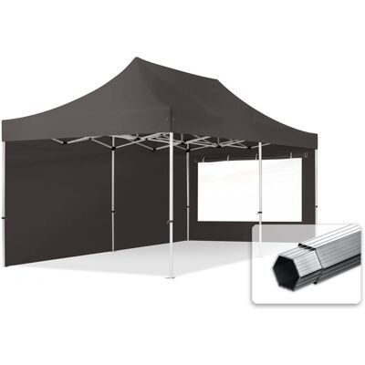 TOOLPORT 3x6m PES 800 Pop Up Suihku PROFESSIONAL Alumiini 40 mm - Tumman harmaa TOOLPORT 3x6m PES 800 Pop Up Suihku PROFESSIONAL Alumiini 40 mm - Tumman harmaa