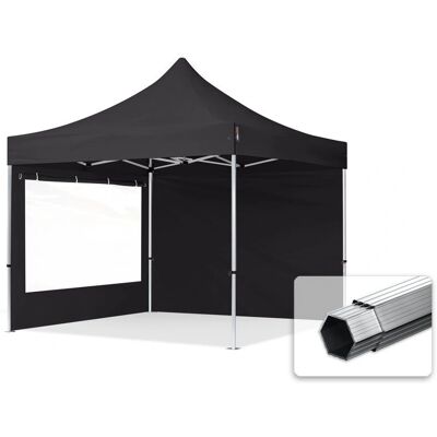 TOOLPORT 3x3m PES 800 Pop Up Gazebo PROFESSIONAL Aluminium 40 mm - schwarz TOOLPORT 3x3m PES 800 Pop Up Gazebo PROFESSIONAL Aluminium 40 mm - schwarz