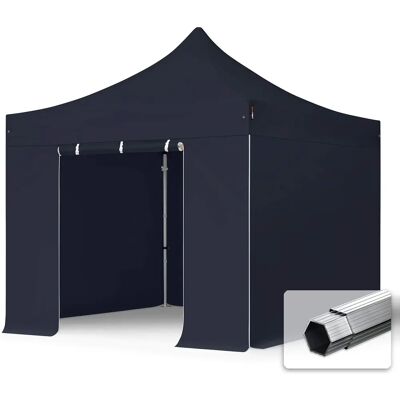 Toolport 3x3m PVC 850 Pop Up Gazebo PROFESSIONELL Aluminium 40 mm - Svart Toolport 3x3m PVC 850 Pop Up Gazebo PROFESSIONELL Aluminium 40 mm - Svart