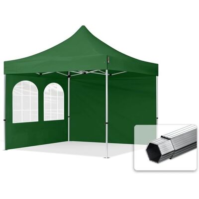 Toolport 3x3m PES 800 Pop Up Gazebo PROFESSIONAL Aluminium 40 mm - Dark Green Toolport 3x3m PES 800 Pop Up Gazebo PROFESSIONAL Aluminium 40 mm - Dark Green