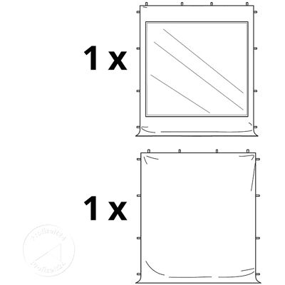 TOOLPORT 3x3m PES 800 Pop up gazebo PROFESSIONAL Aluminium 40 mm, incl. Sidewalls with Panorama Windows, white TOOLPORT 3x3m PES 800 Pop up gazebo PROFESSIONAL Aluminium 40 mm, incl. Sidewalls with Panorama Windows, white