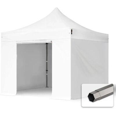 Toolport 3x3 m PVC 800 Pop Up Gazebo PREMIUM Steel 40 mm - White Toolport 3x3 m PVC 800 Pop Up Gazebo PREMIUM Steel 40 mm - White