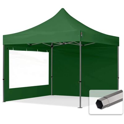 TOOLPORT 3x3 m PVC 800 Pop Up Gazebo PREMIUM Steel 40 mm - fire resistant - black TOOLPORT 3x3 m PVC 800 Pop Up Gazebo PREMIUM Steel 40 mm - fire resistant - black