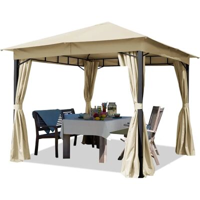 Gazebo da Giardino Toolport Sunset Classic 3x3m Champagne Impermeabile - Gazebo da giardino Gazebo da Giardino Toolport Sunset Classic 3x3m Champagne Impermeabile - Gazebo da giardino