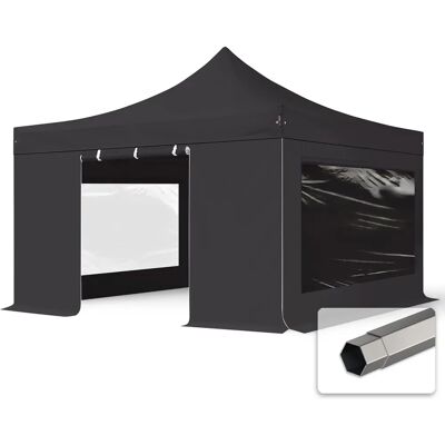 Skládací pavilon 4x4m PVC 800 g/m² černý - TOOLPORT Skládací pavilon 4x4m PVC 800 g/m² černý - TOOLPORT