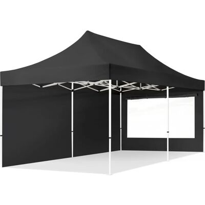 TOOLPORT 3x6m PES 700 Pop Up Gazebo - Steel - Black TOOLPORT 3x6m PES 700 Pop Up Gazebo - Steel - Black