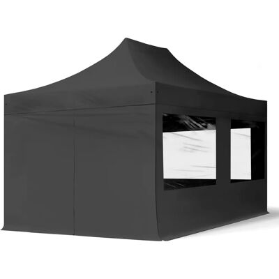 Toolport 3x4,5m Zwarte Opvouwbare Tent - Evenementen Zeil Toolport 3x4,5m Zwarte Opvouwbare Tent - Evenementen Zeil