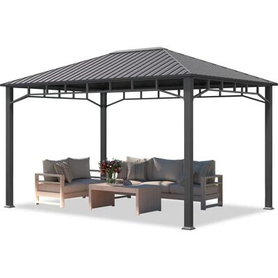 Toolport Hagepaviljong Hardtop Sunset Superior 3x4m - Vannfast Stål Toolport Hagepaviljong Hardtop Sunset Superior 3x4m - Vannfast Stål