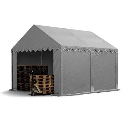 Toolport 3x4m Storage Tent - Grey PVC, Expandable Toolport 3x4m Storage Tent - Grey PVC, Expandable