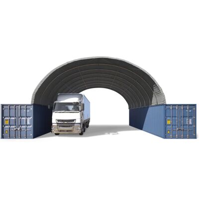TOOLPORT 10x12m Container Beskyttelse - PVC, grå TOOLPORT 10x12m Container Beskyttelse - PVC, grå