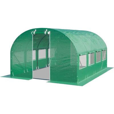 TOOLPORT 3x4m Üvegház - Nehéz PE Ponyo, Acélkeret TOOLPORT 3x4m Üvegház - Nehéz PE Ponyo, Acélkeret